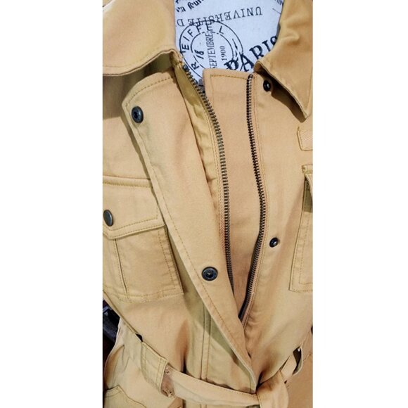 MARKET & SPRUCE NWOT Mustard Yellow Bambi Safari-Style Jacket Size 2 - Picture 10 of 11